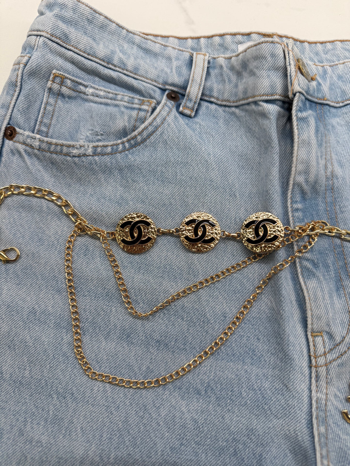 Cintura CC Logo Black mille catene