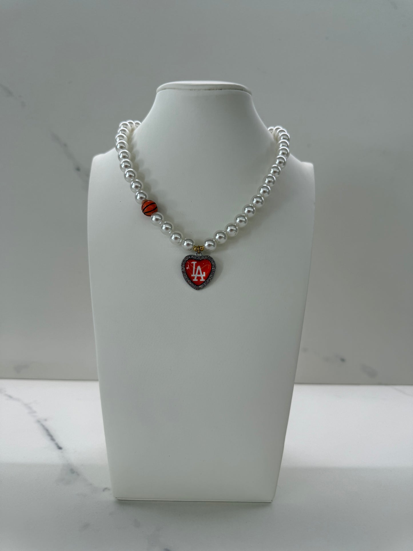Collana ARANCIO L.A + charms BASKETBALL