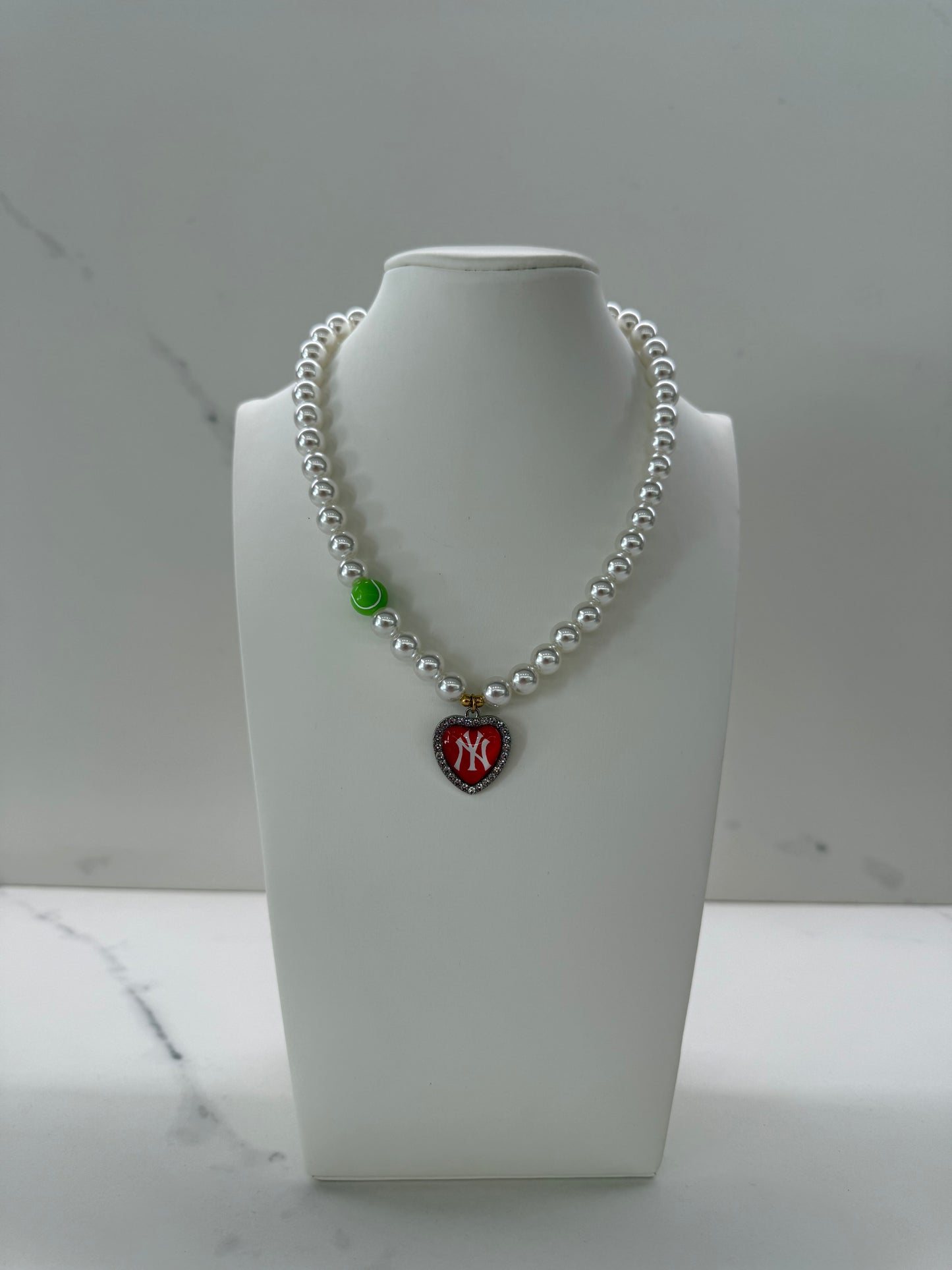 Collana ROSSA NY + charms TENNIS