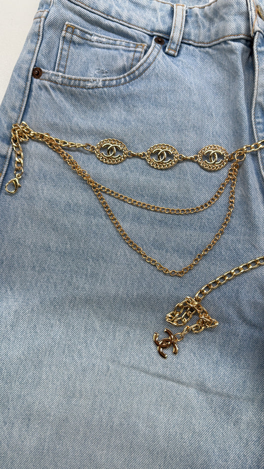 Cintura CC Logo Gold mille catene