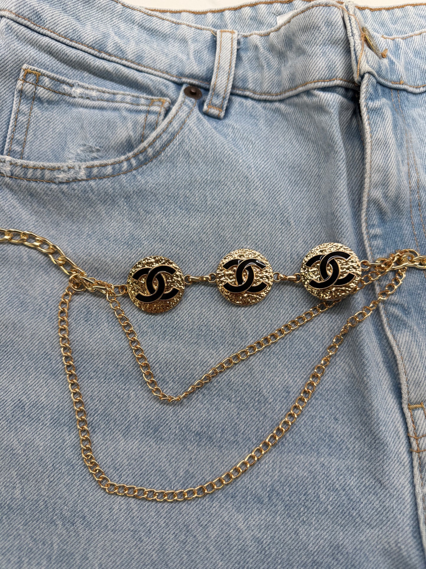 Cintura CC Logo Black mille catene