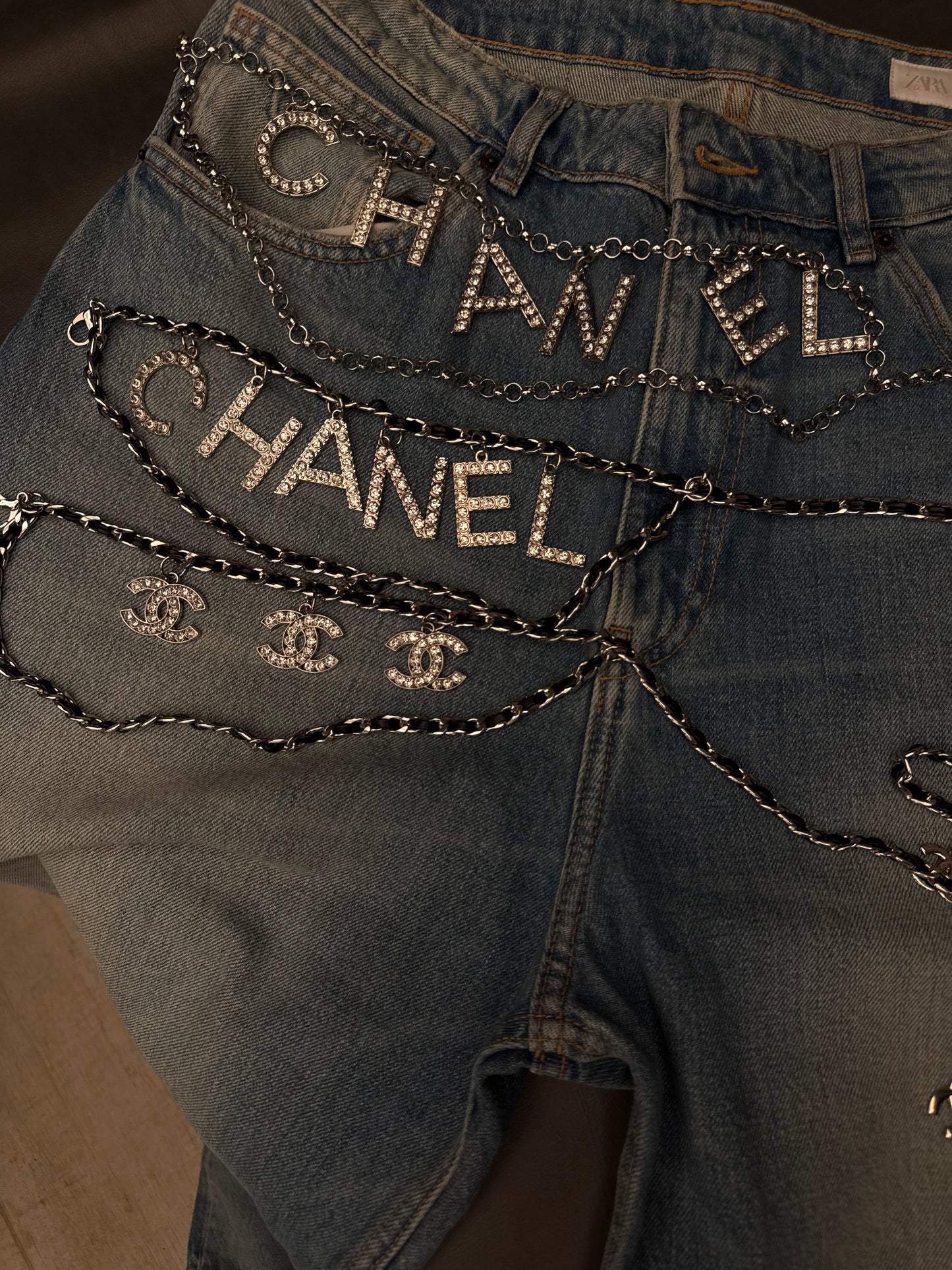 Cintura CC Logo Black mille catene