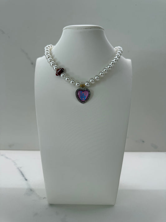 Collana ROSA L.A + charms FOOTBALL