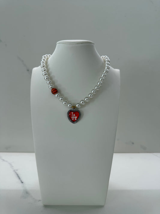 Collana ARANCIO L.A + charms BASKETBALL