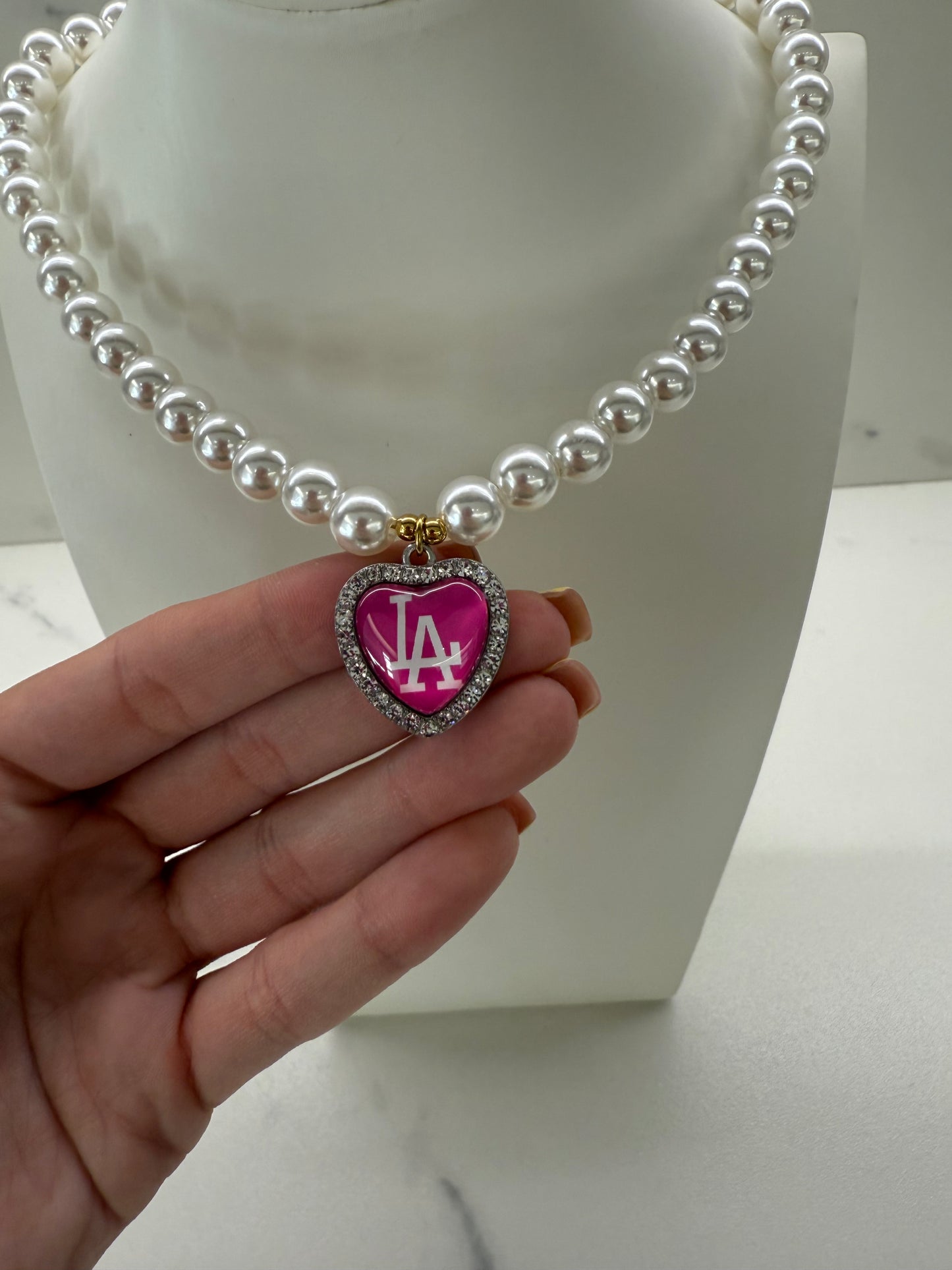 Collana ROSA FLUO L.A