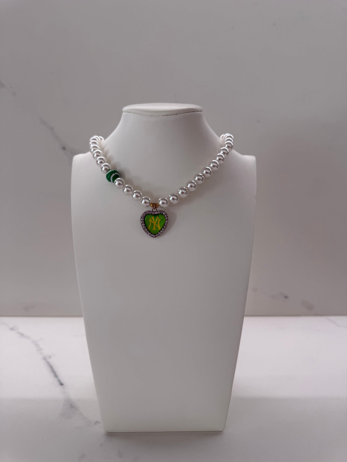 Collana VERDE FLUO NY + charms TENNIS