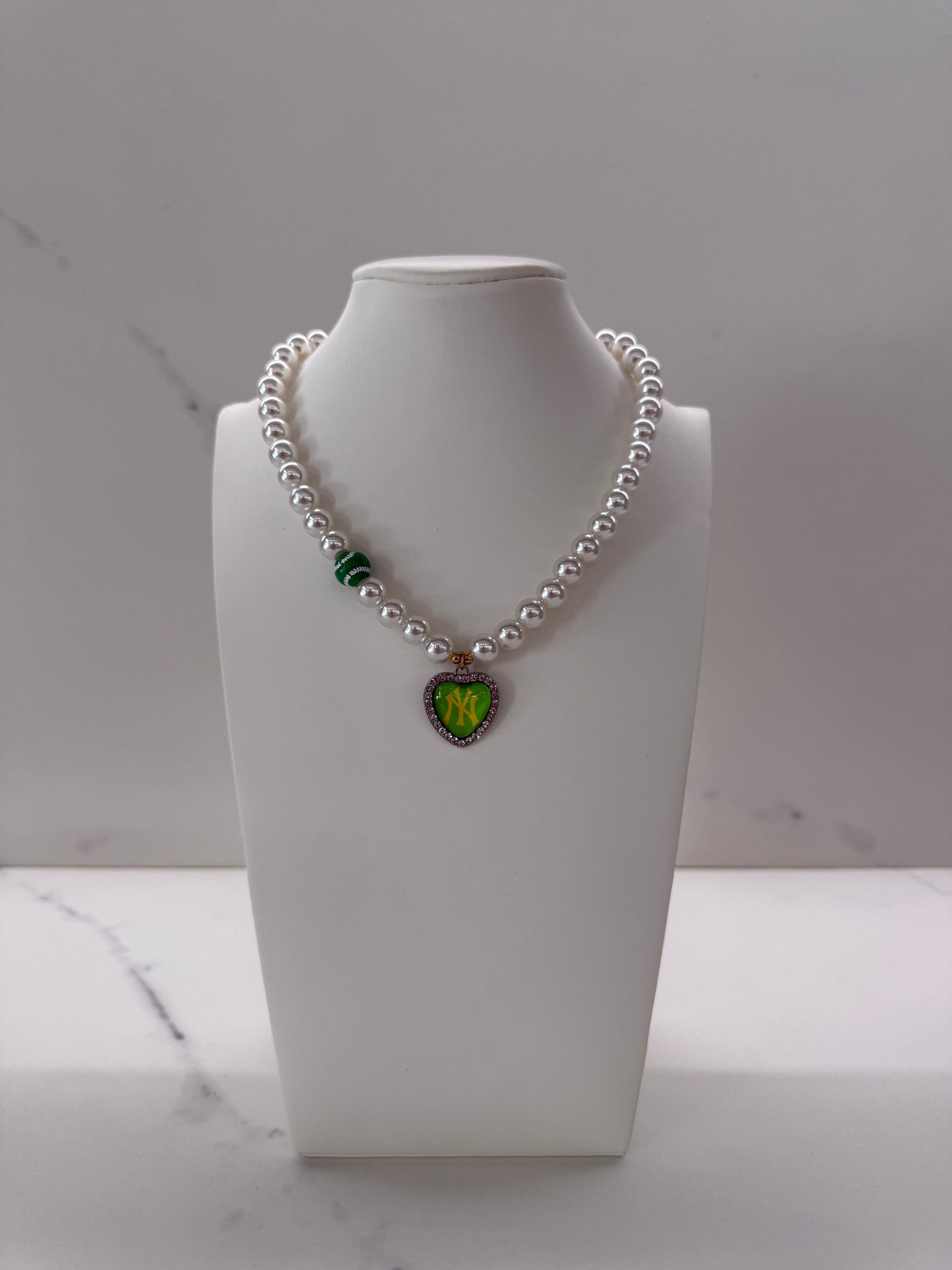 Collana VERDE FLUO NY + charms TENNIS