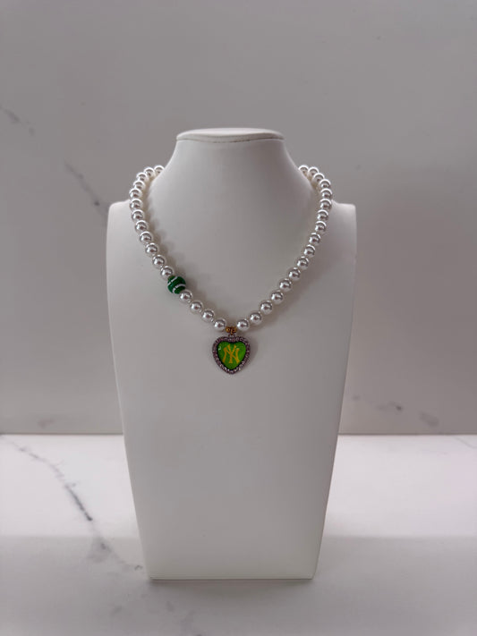 Collana VERDE FLUO NY + charms TENNIS