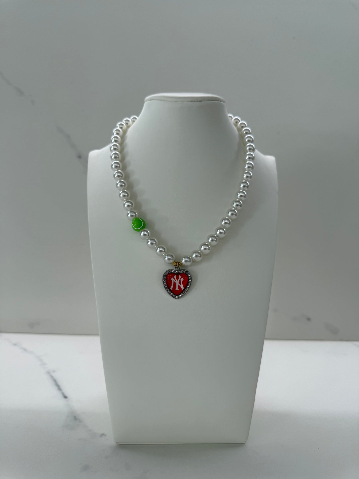 Collana ROSSA NY + charms TENNIS