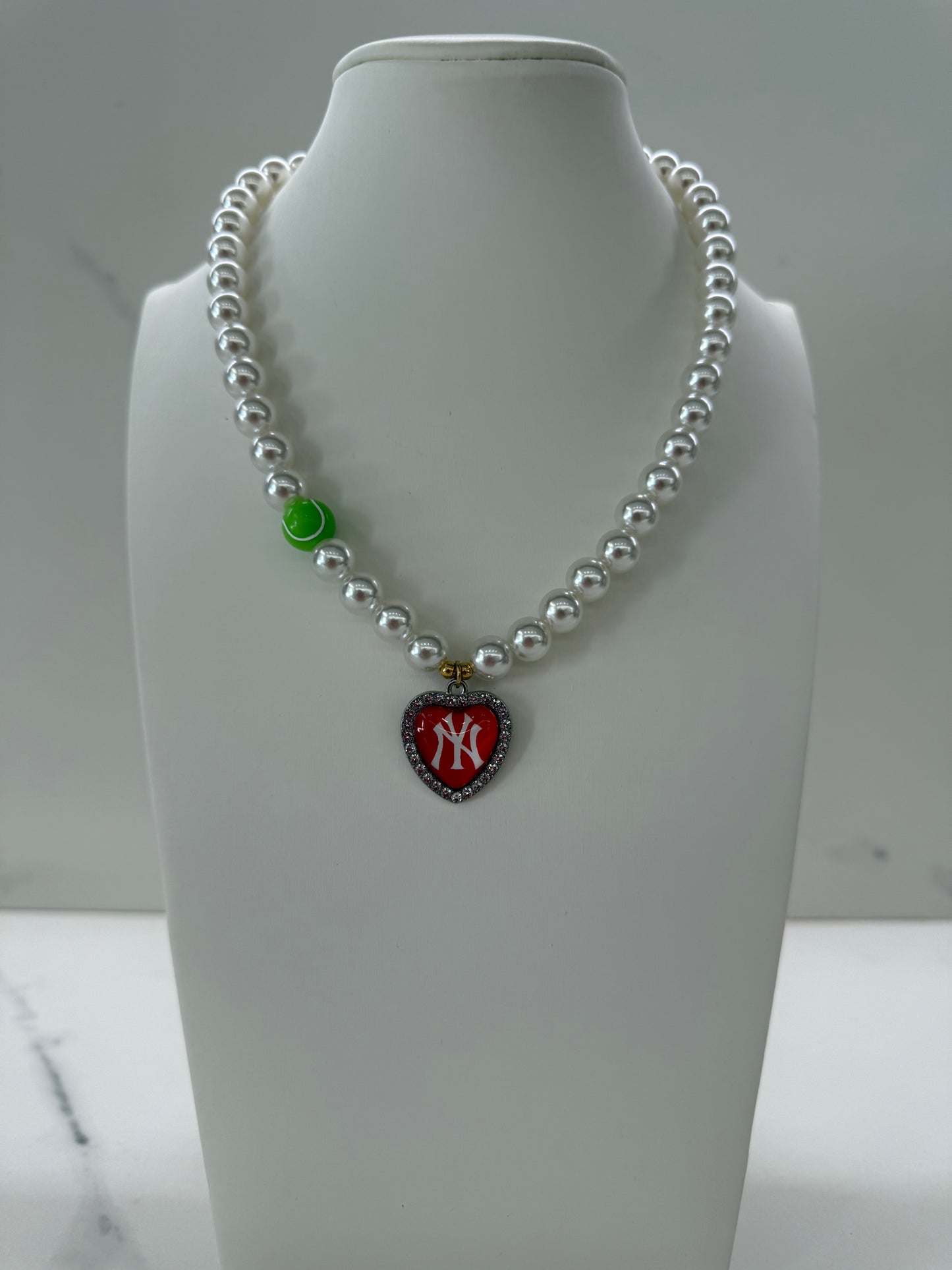 Collana ROSSA NY + charms TENNIS
