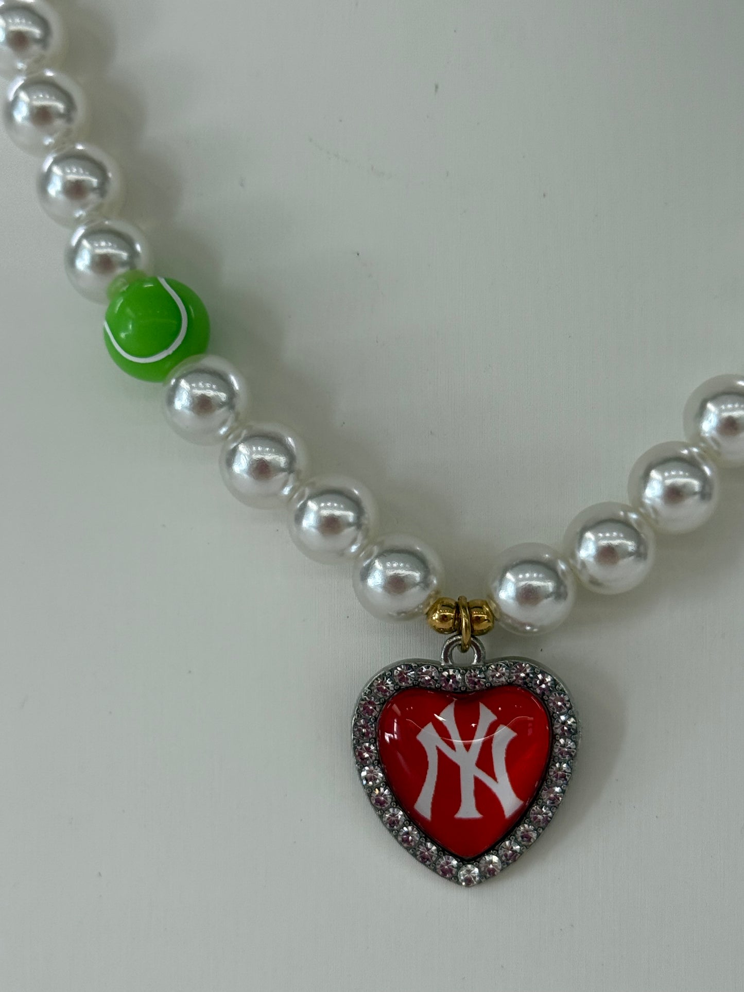Collana ROSSA NY + charms TENNIS
