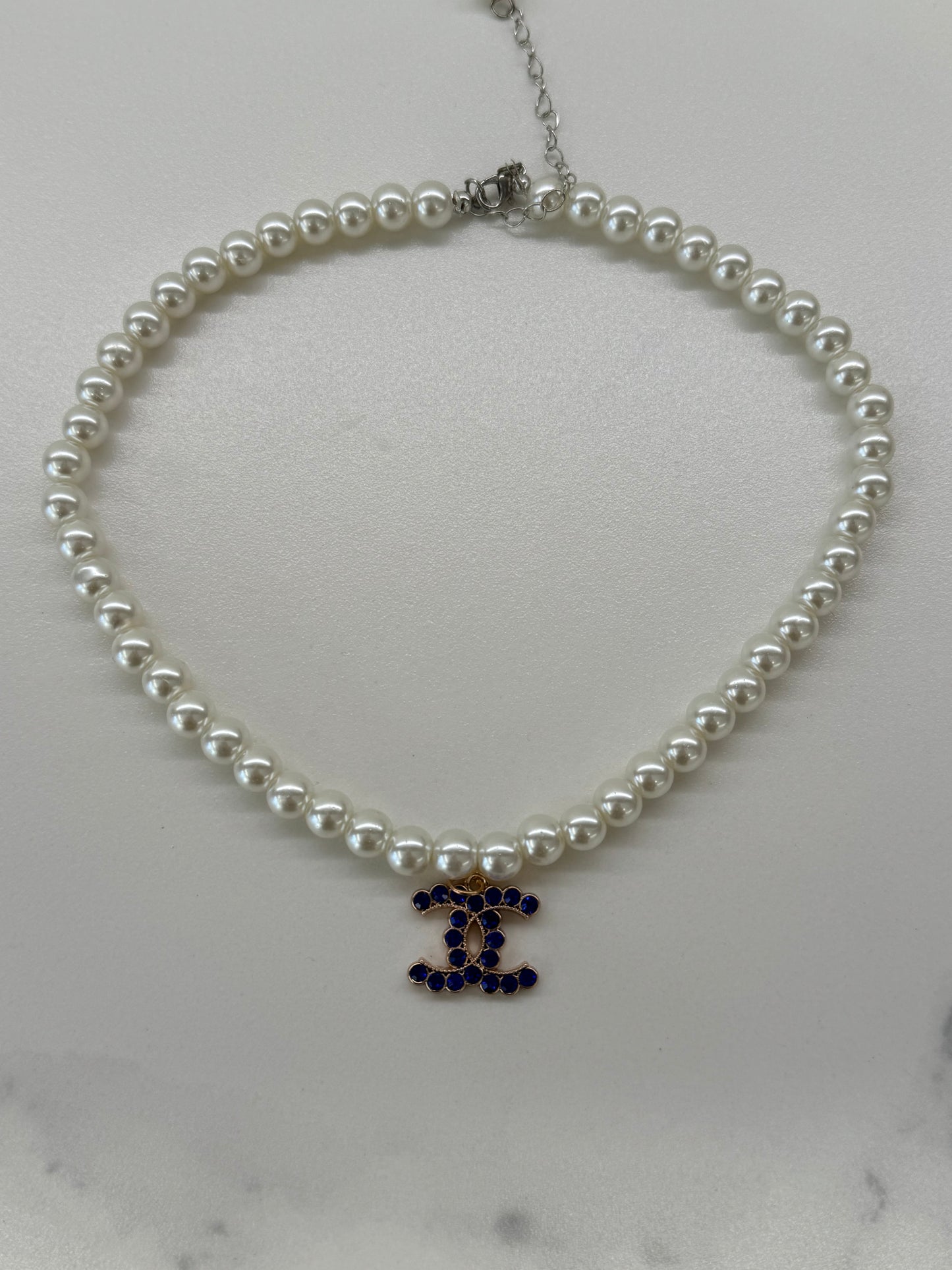 Collana CC Vintage Blu Navy
