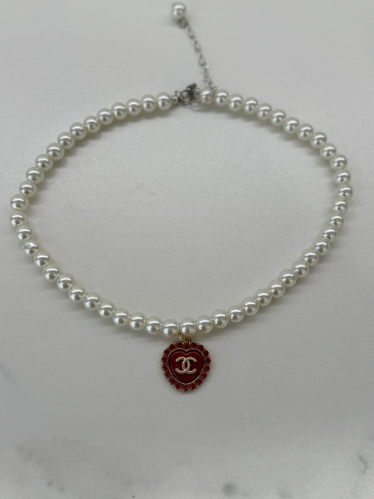 Collana CC Vintage Red strass