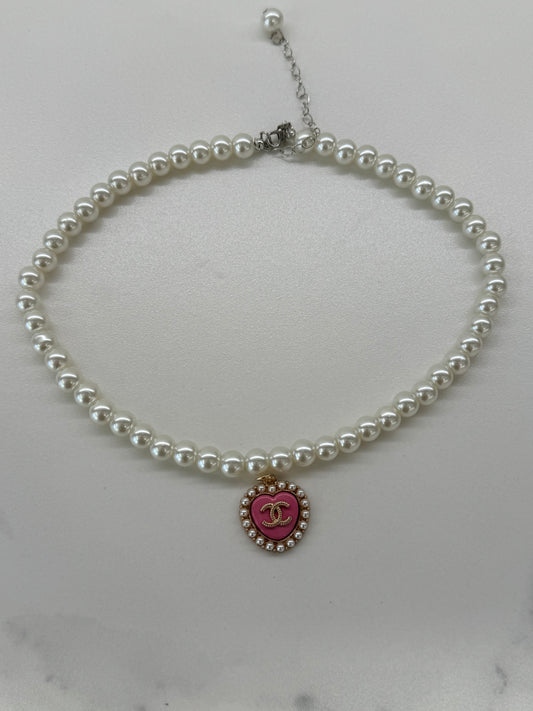 Collana CC Vintage Pink Perla