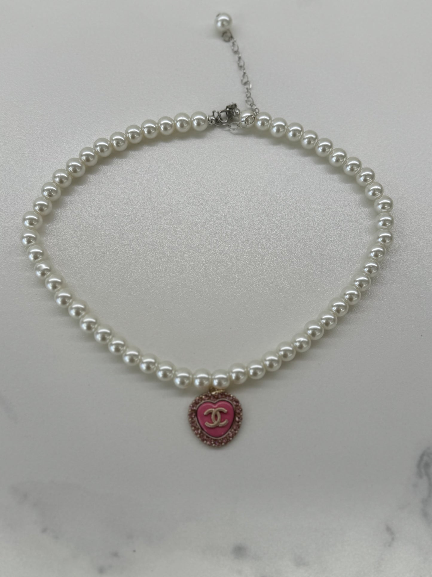 Collana CC Vintage strass Pink 2.0