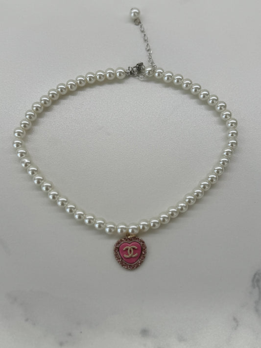 Collana CC Vintage strass Pink 2.0