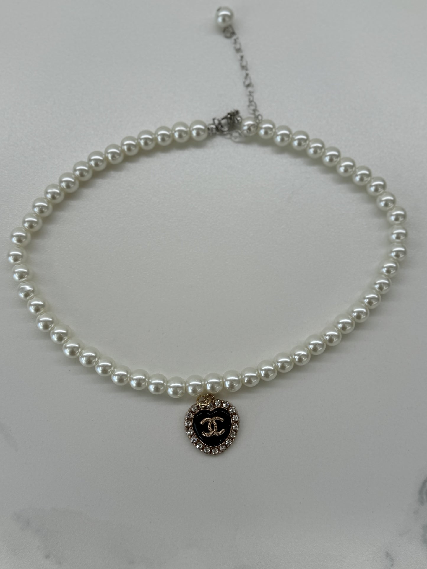 Collana CC Vintage strass Black