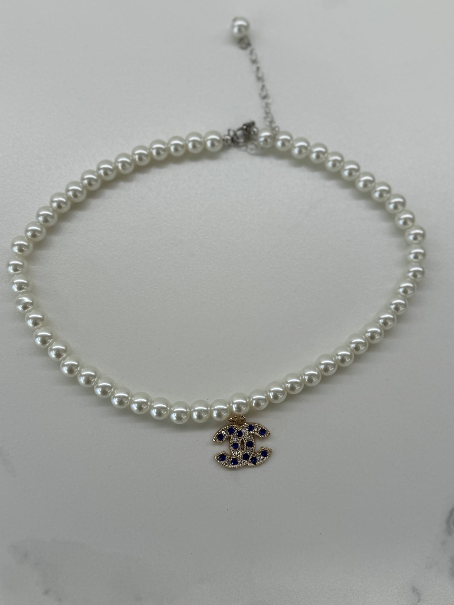 Collana CC Vintage Logo Blu 2.0
