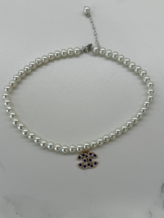 Collana CC Vintage Logo Blu 2.0