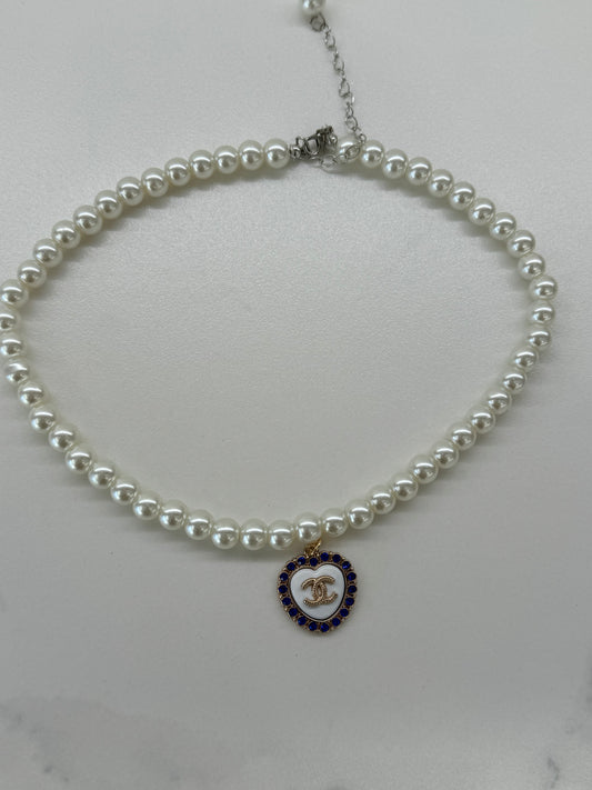 Collana CC Vintage Heart Blu