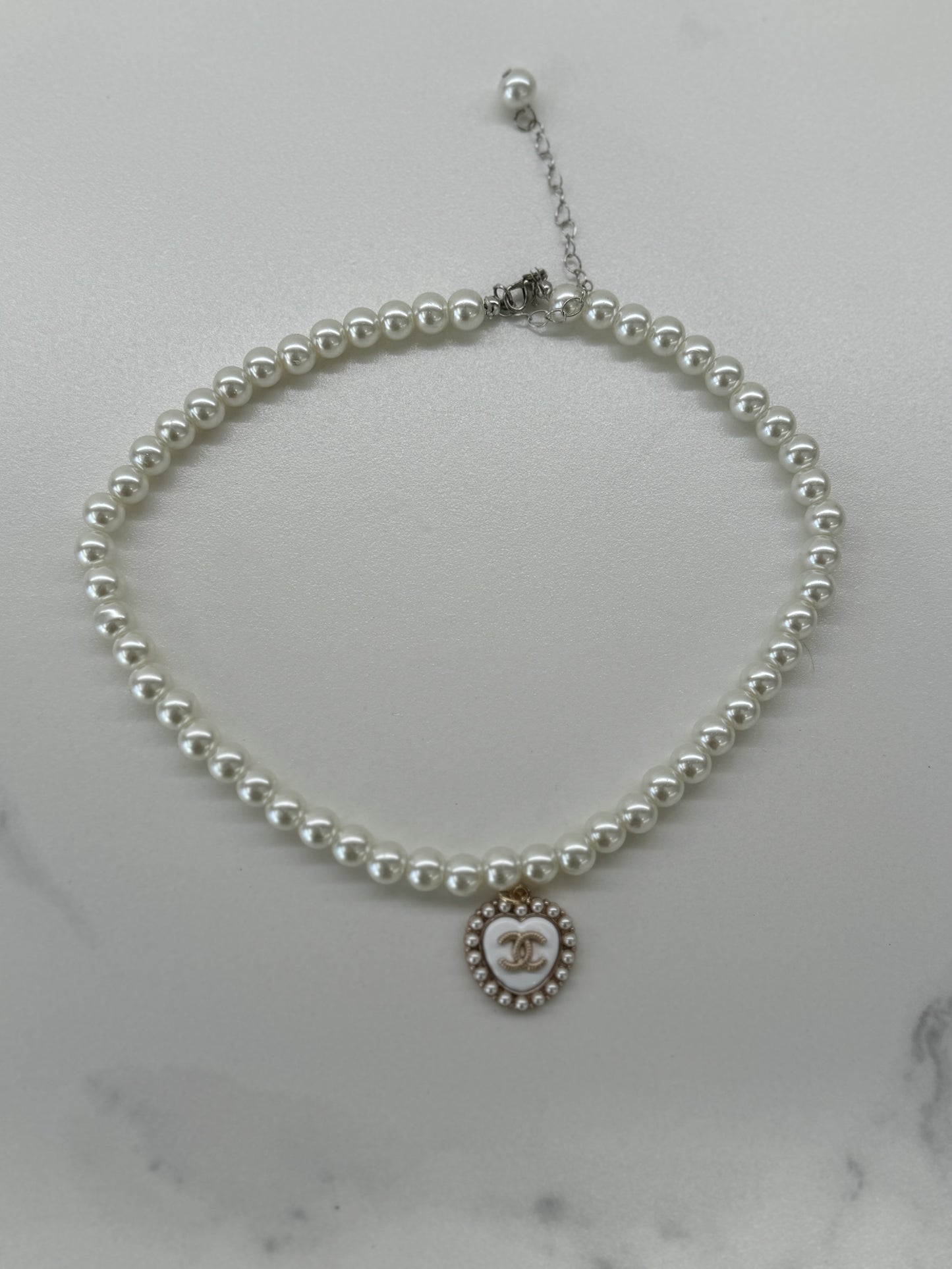 Collana CC Vintage White Perla