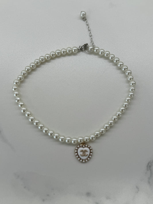 Collana CC Vintage White Perla