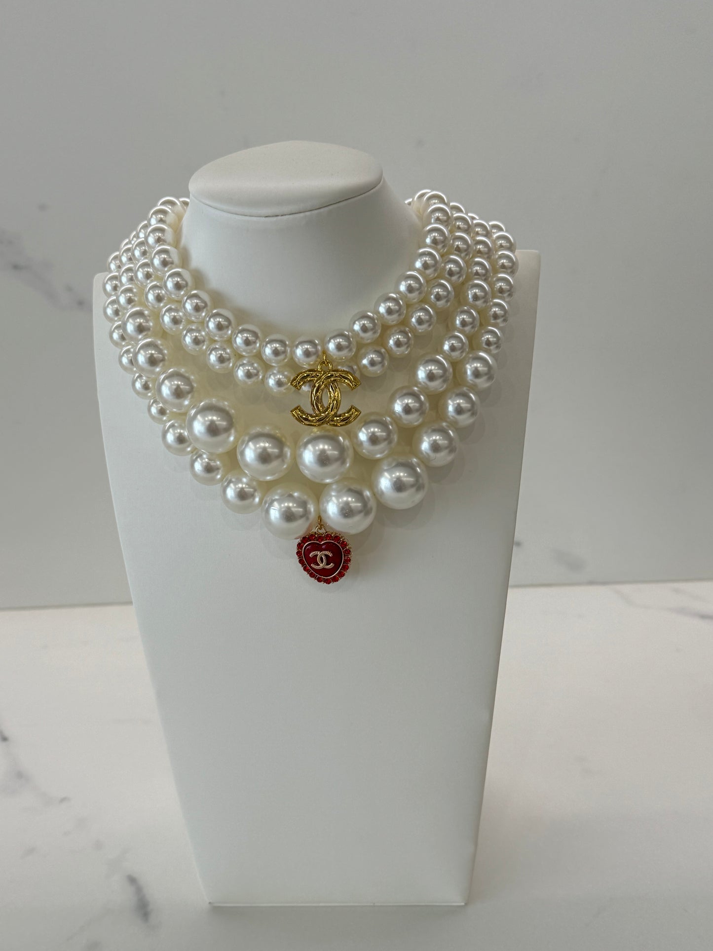 Choker 4 Perle CC Vintage