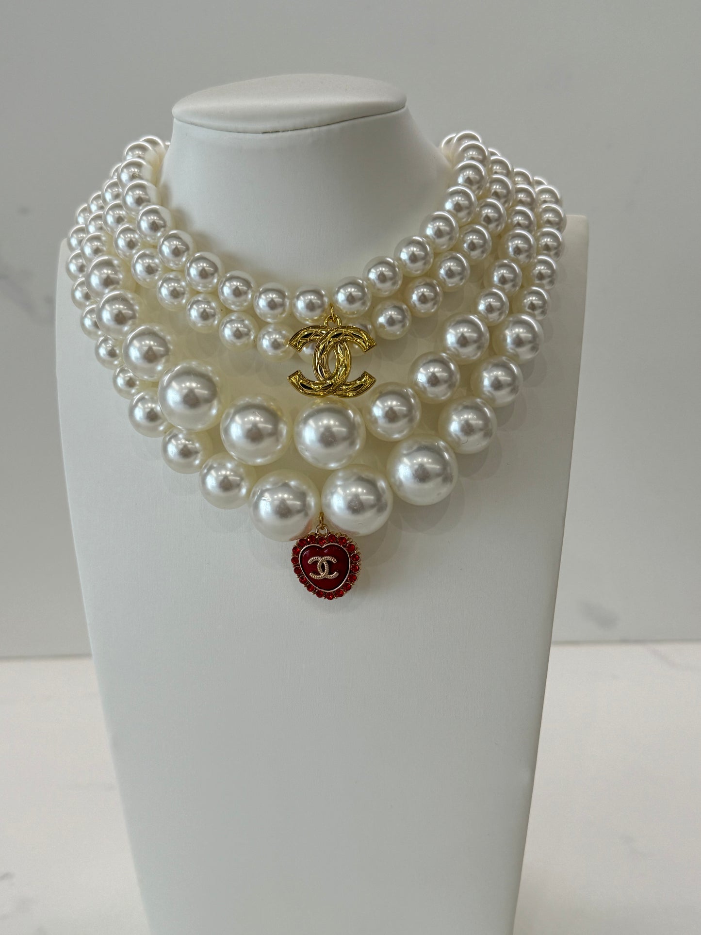 Choker 4 Perle CC Vintage