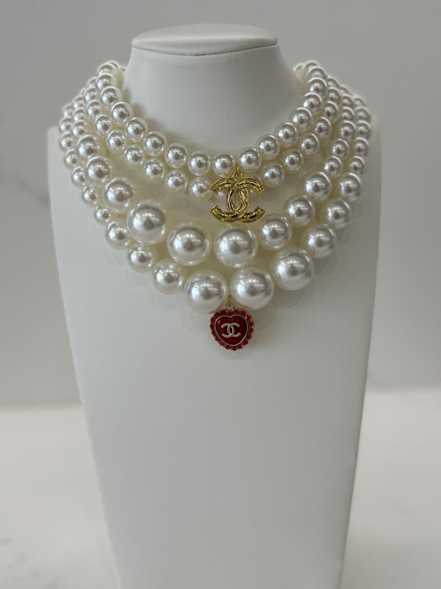 Choker 4 Perle CC Vintage