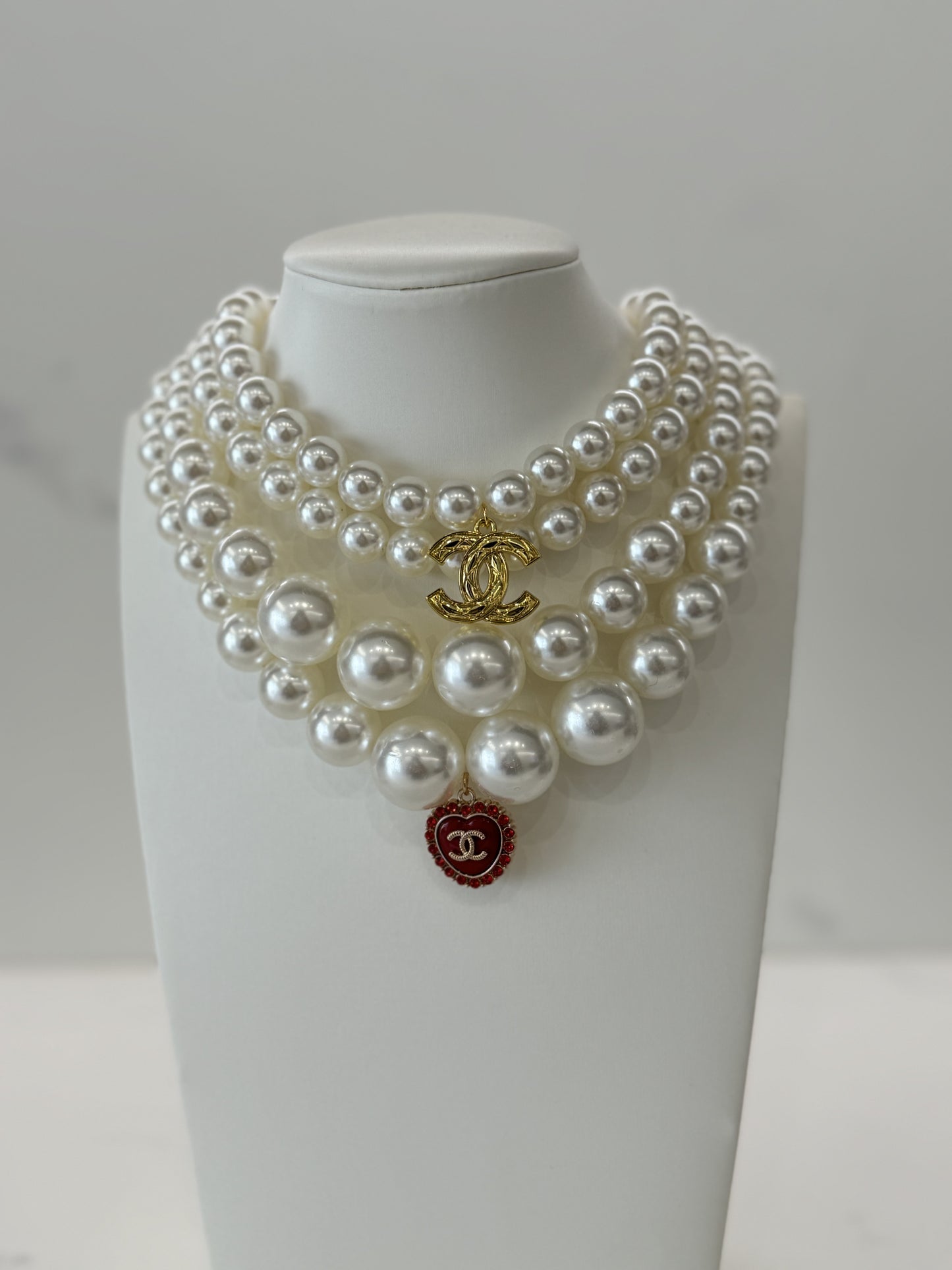 Choker 4 Perle CC Vintage